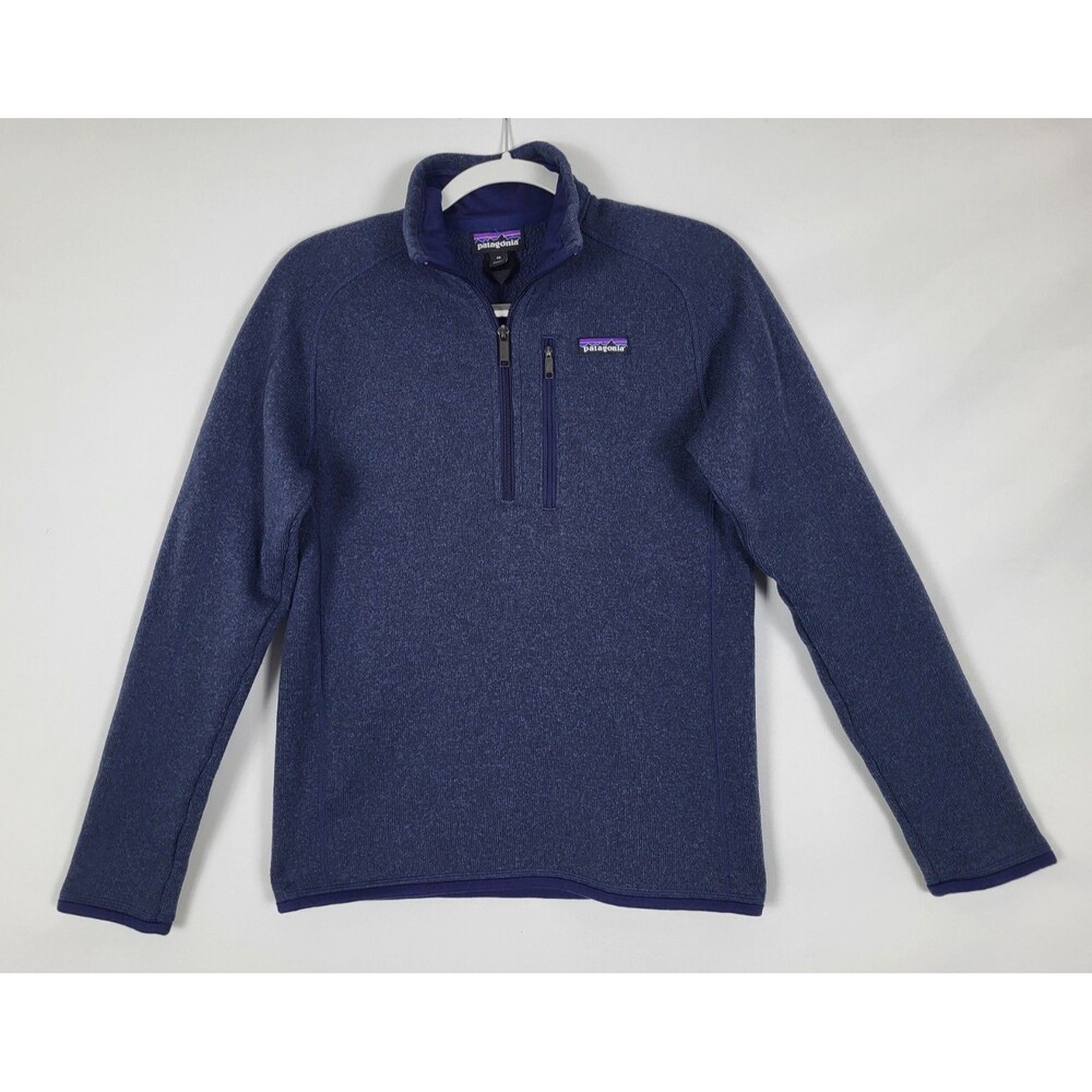 Patagonia Better Sweater 1/4 Zip Jacket Mens XS Blue Fleece Pullover